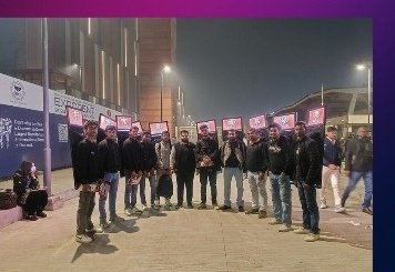 A look-walker street campaign at night